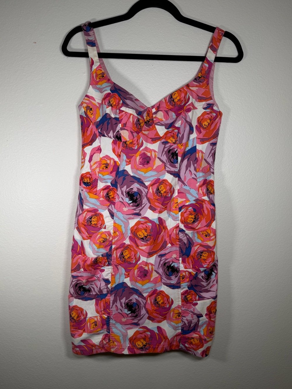 Nanette Lepore Floral Cotton Classic Preppy Garden Sleeveless Mini Dress Party